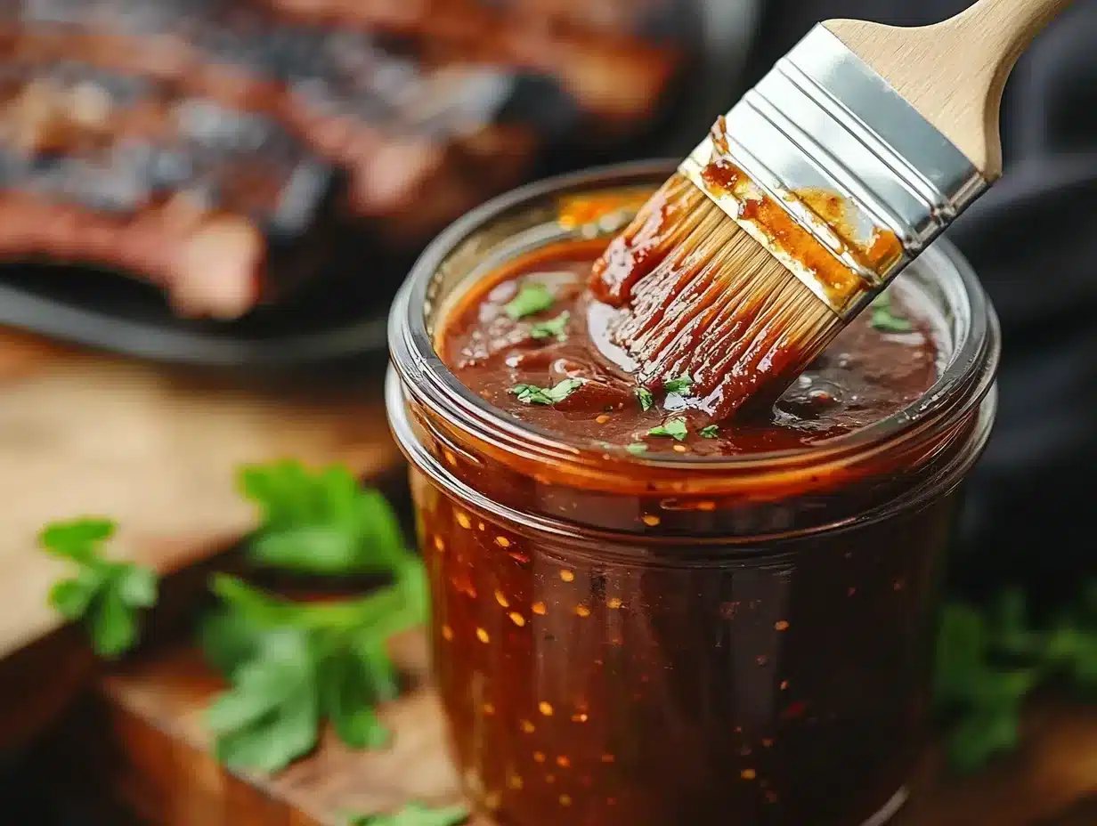 keto Japanese BBQ sauce in a glass jar