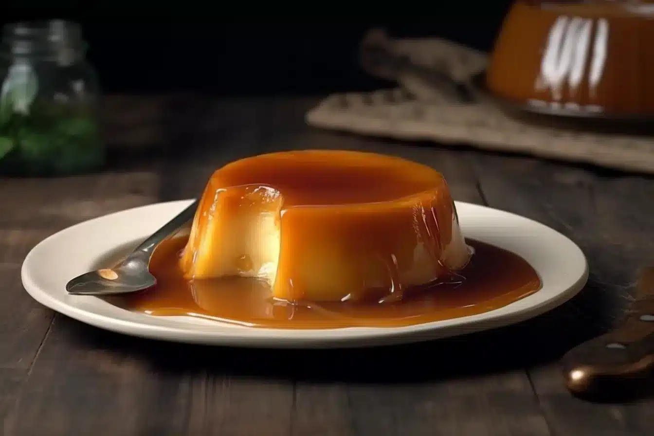 Classic flan recipe with caramel topping