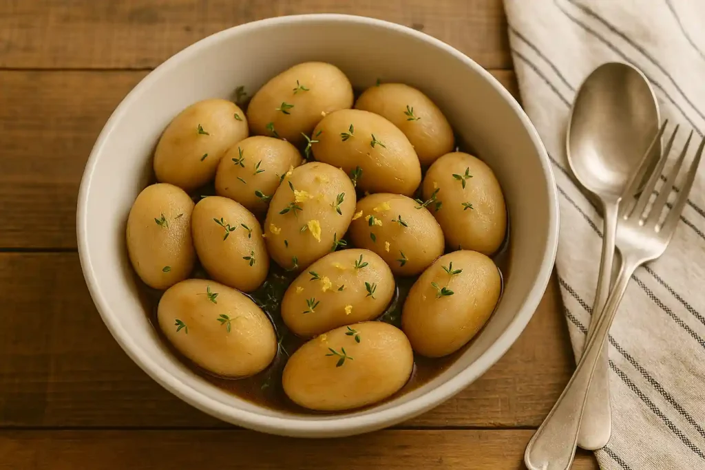 served eddo recipe in a white bowl