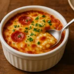 Cottage cheese pizza bowl ready to eat