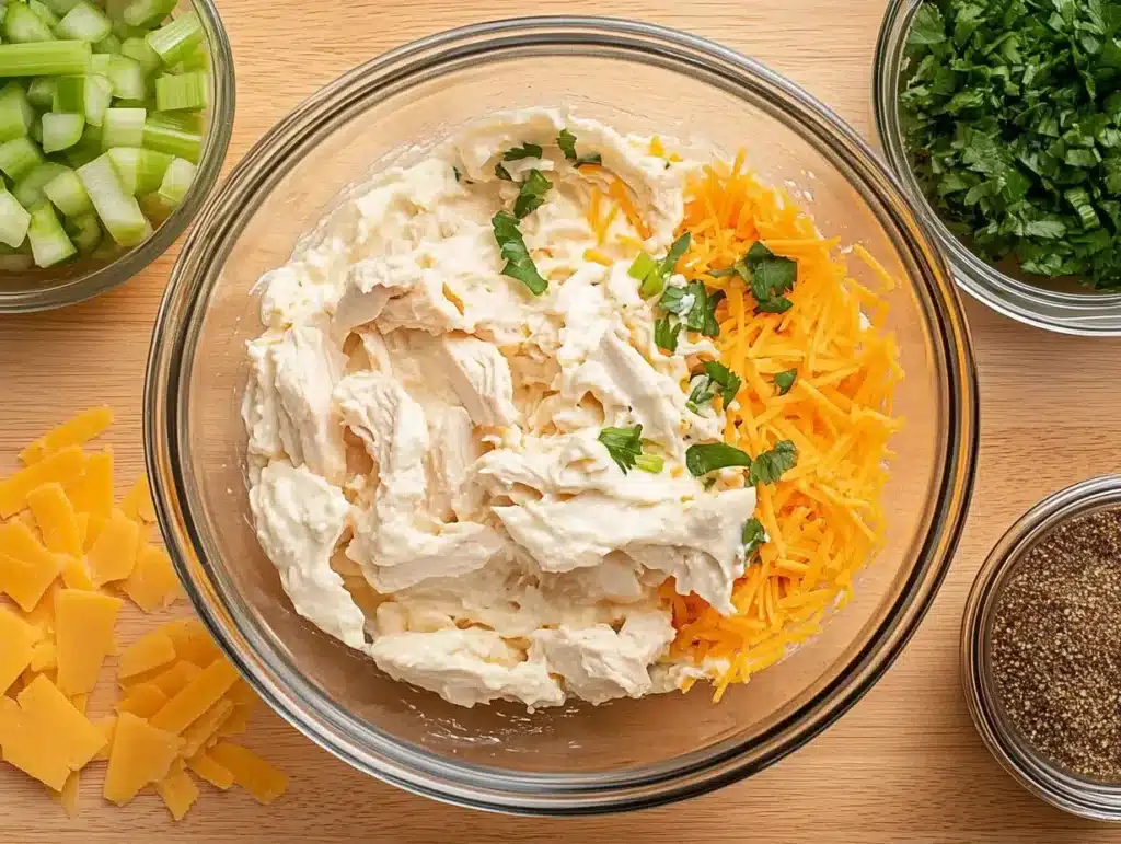  Canned chicken and keto recipe ingredients ready to mix