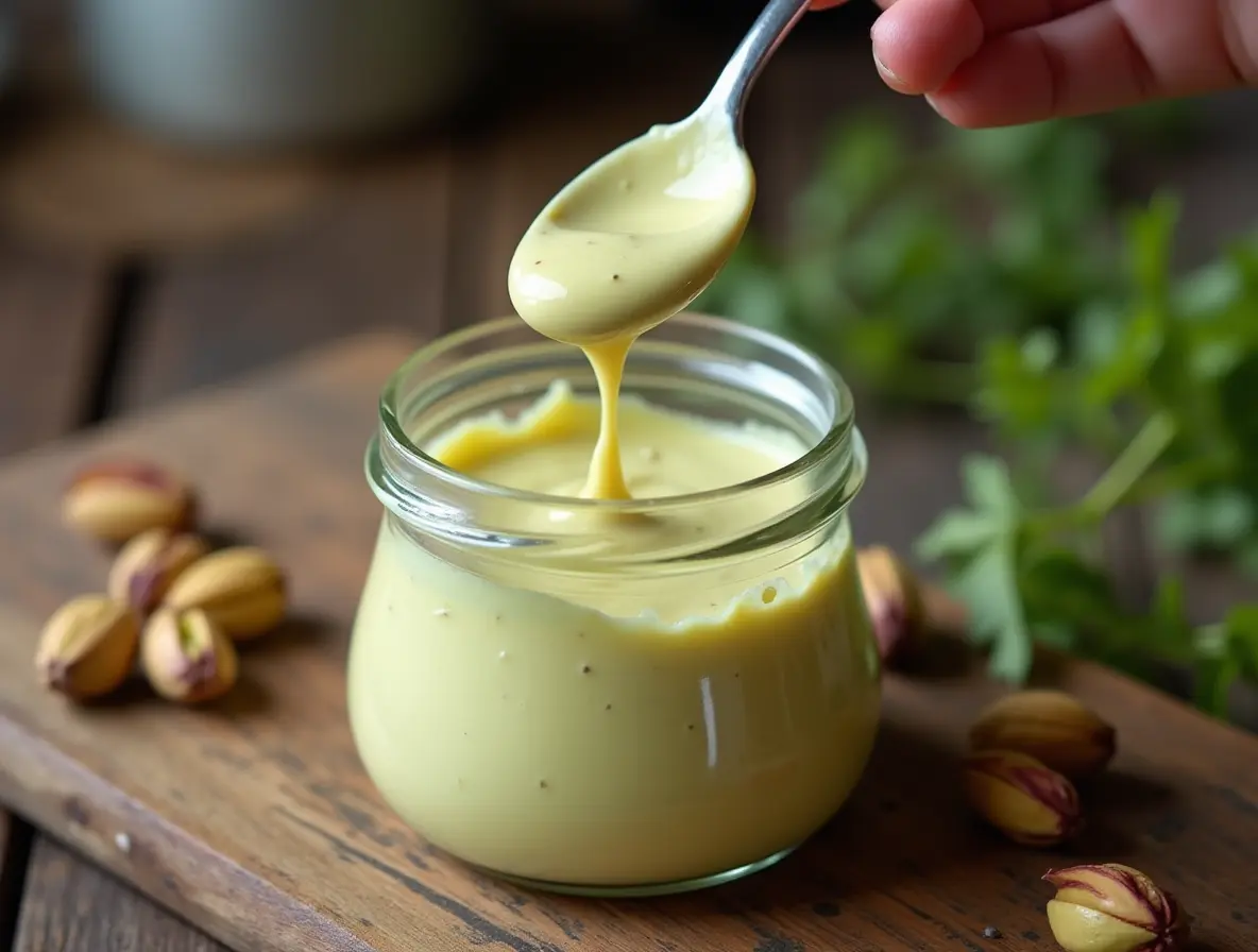 how to make pistachio cream in a glass jar