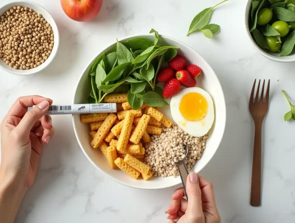 Healthy meals and Mounjaro pen