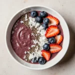 pitaya bowl with recipe card