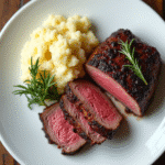 Air fryer filet mignon recipe card