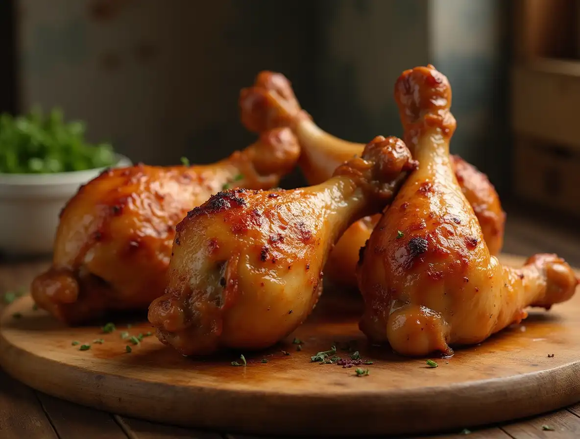 Chicken leg calories featured dish baked with skin