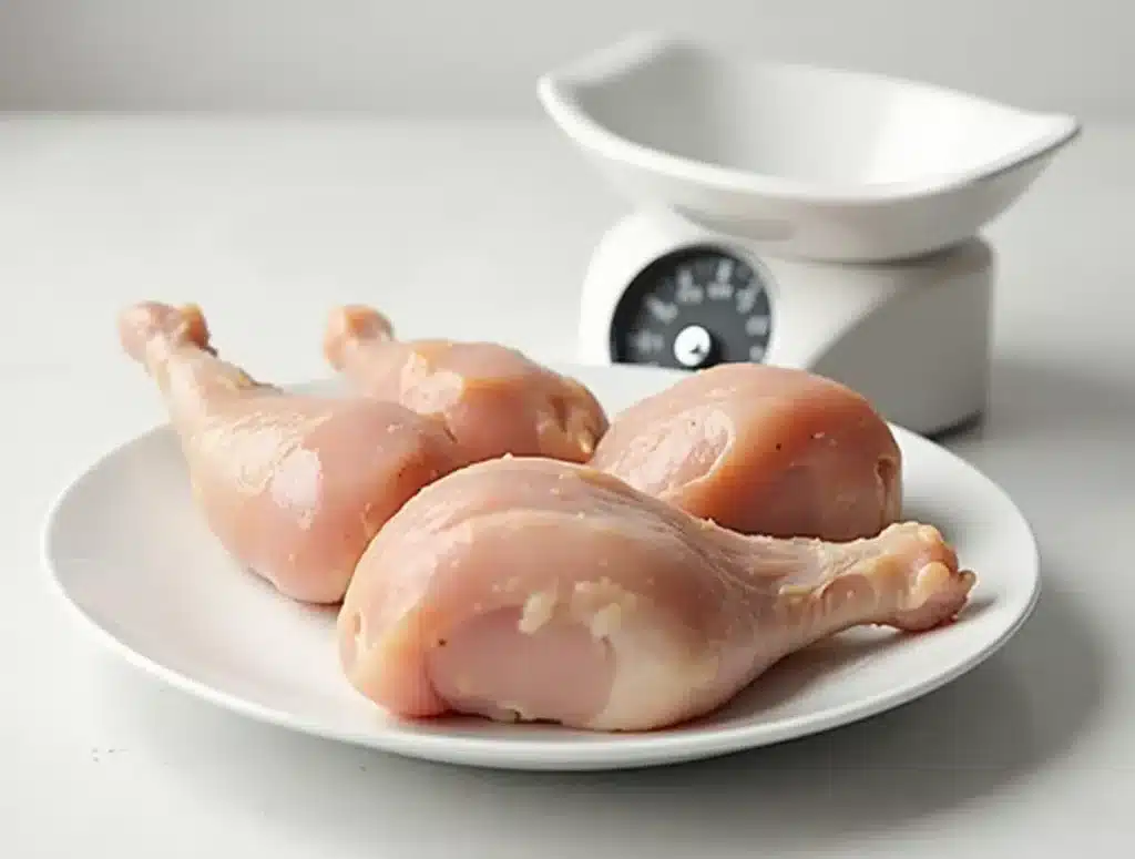  Raw chicken leg calorie comparison visual