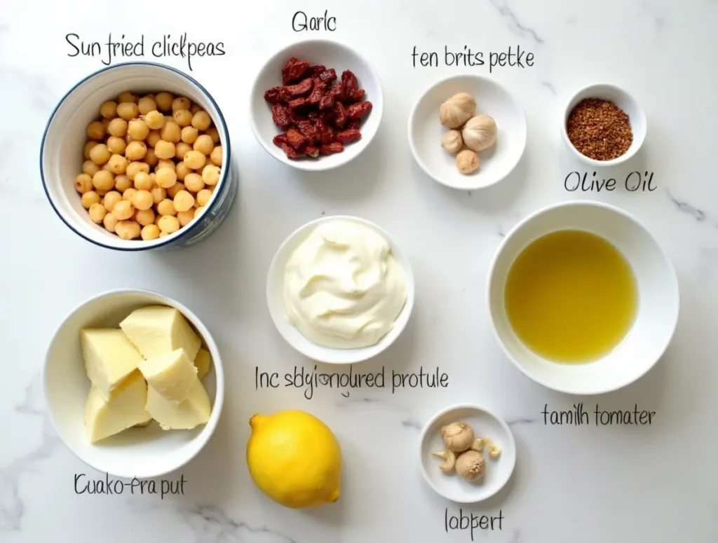 Ingredients for making marry me chickpeas