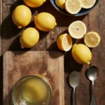 Lemon juice measuring guide recipe card