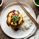 Recipe card for vegetable egg foo young