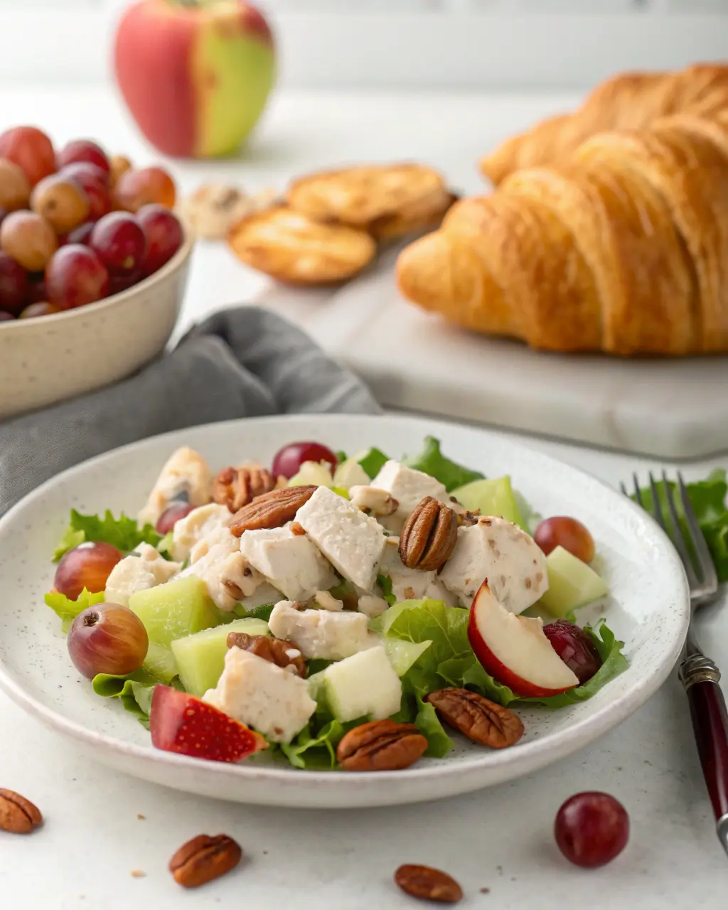 Chicken Salad Chick Fancy Nancy served with croissant