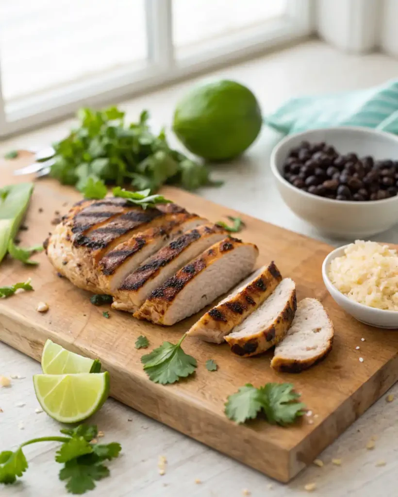 qdoba chicken recipe grilled on cutting board