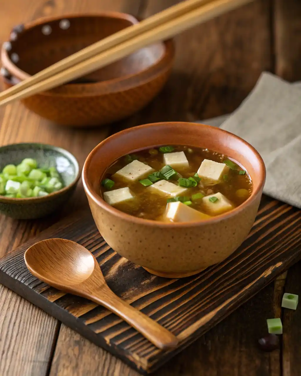 miso soup in ceramic bowl