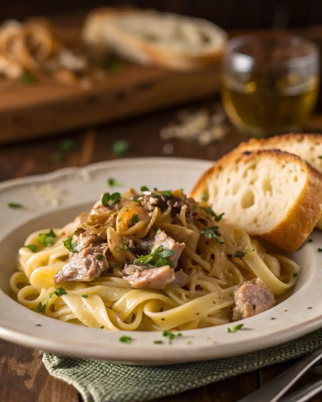 Buona Beef Tuna Genovese recipe served with bread