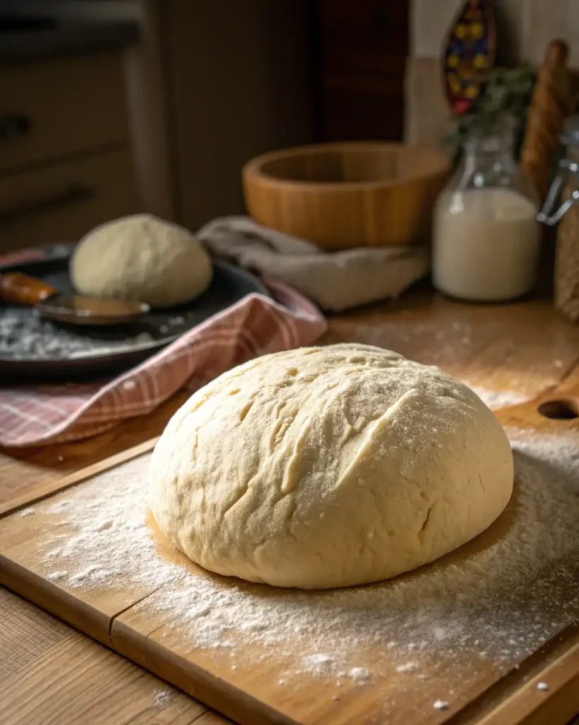 kneading squaw bread dough by hand