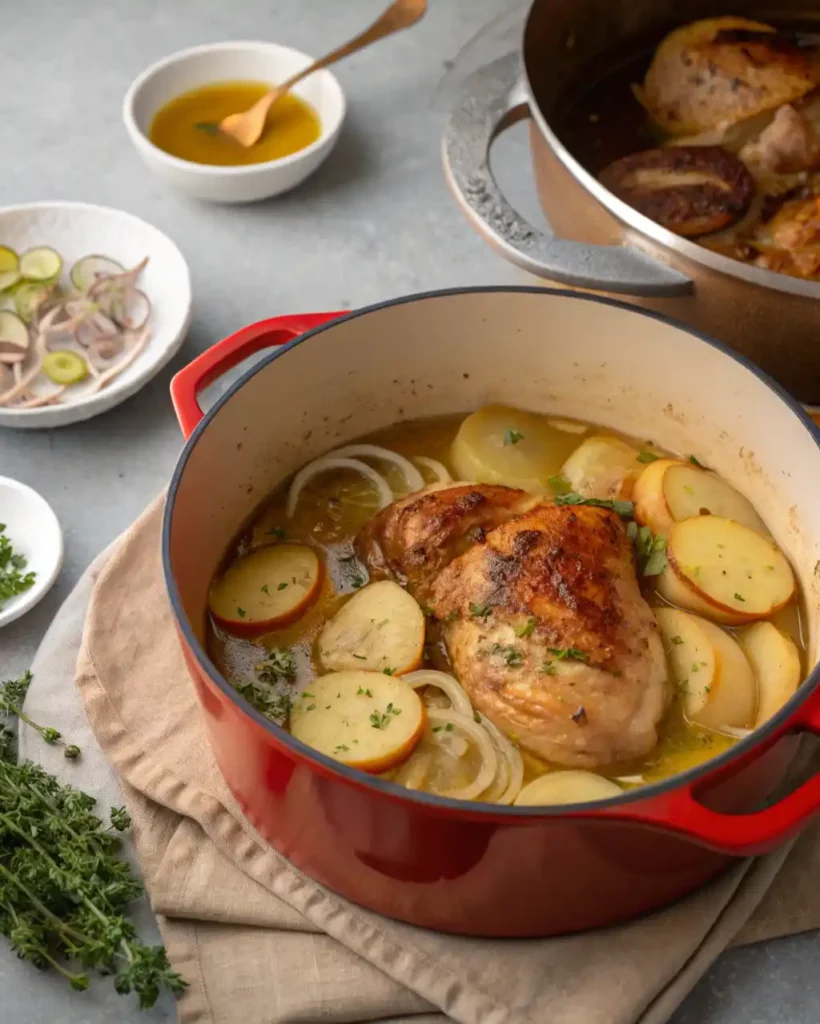 stoved chicken cooking steps