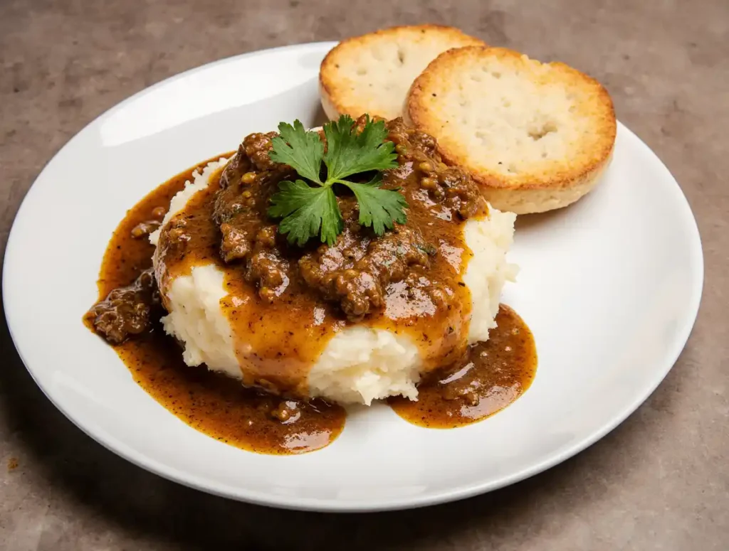  Popeyes gravy recipe served over mashed potatoes