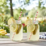 Pickle lemonade served in summer