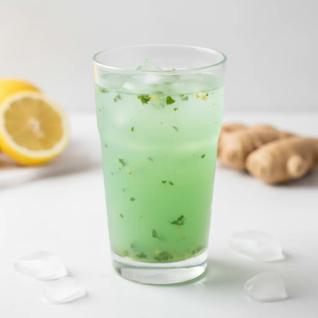 Japanese Mounjaro drink in clear glass close-up