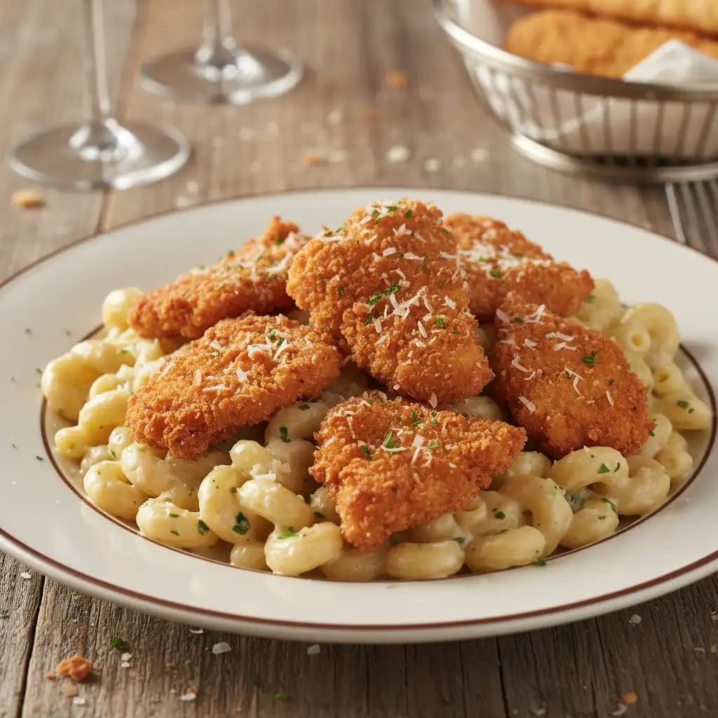 chicken fritta olive garden on white plate