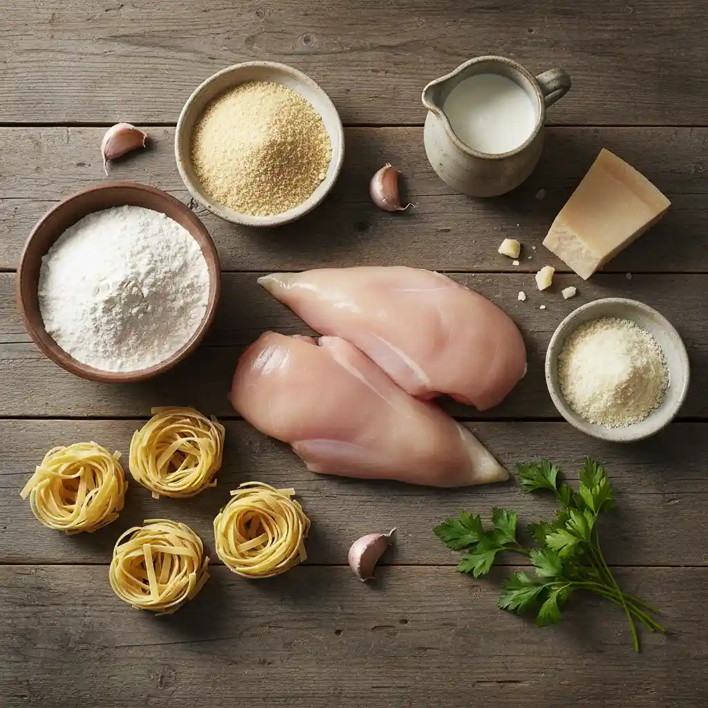 chicken fritta olive garden ingredients on kitchen counter
