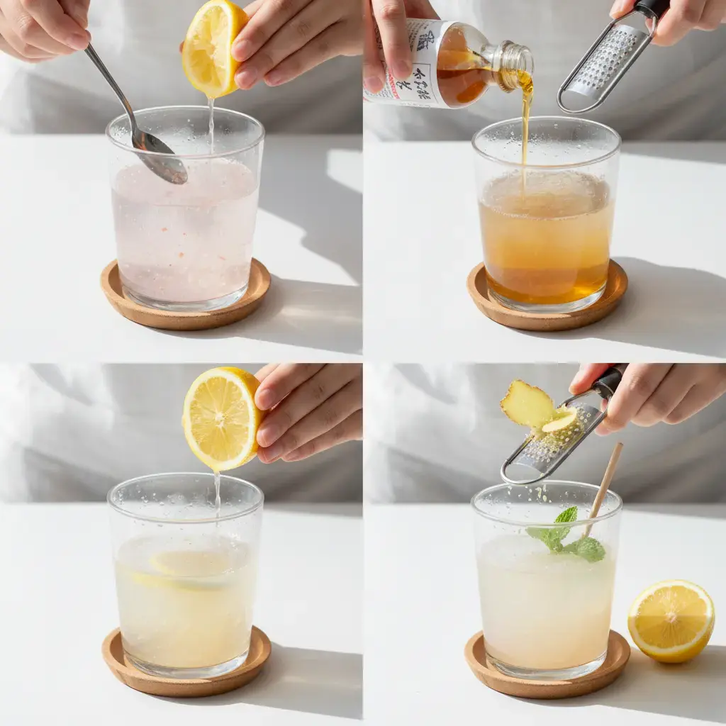 Japanese Mounjaro recipe preparation steps in clear glass