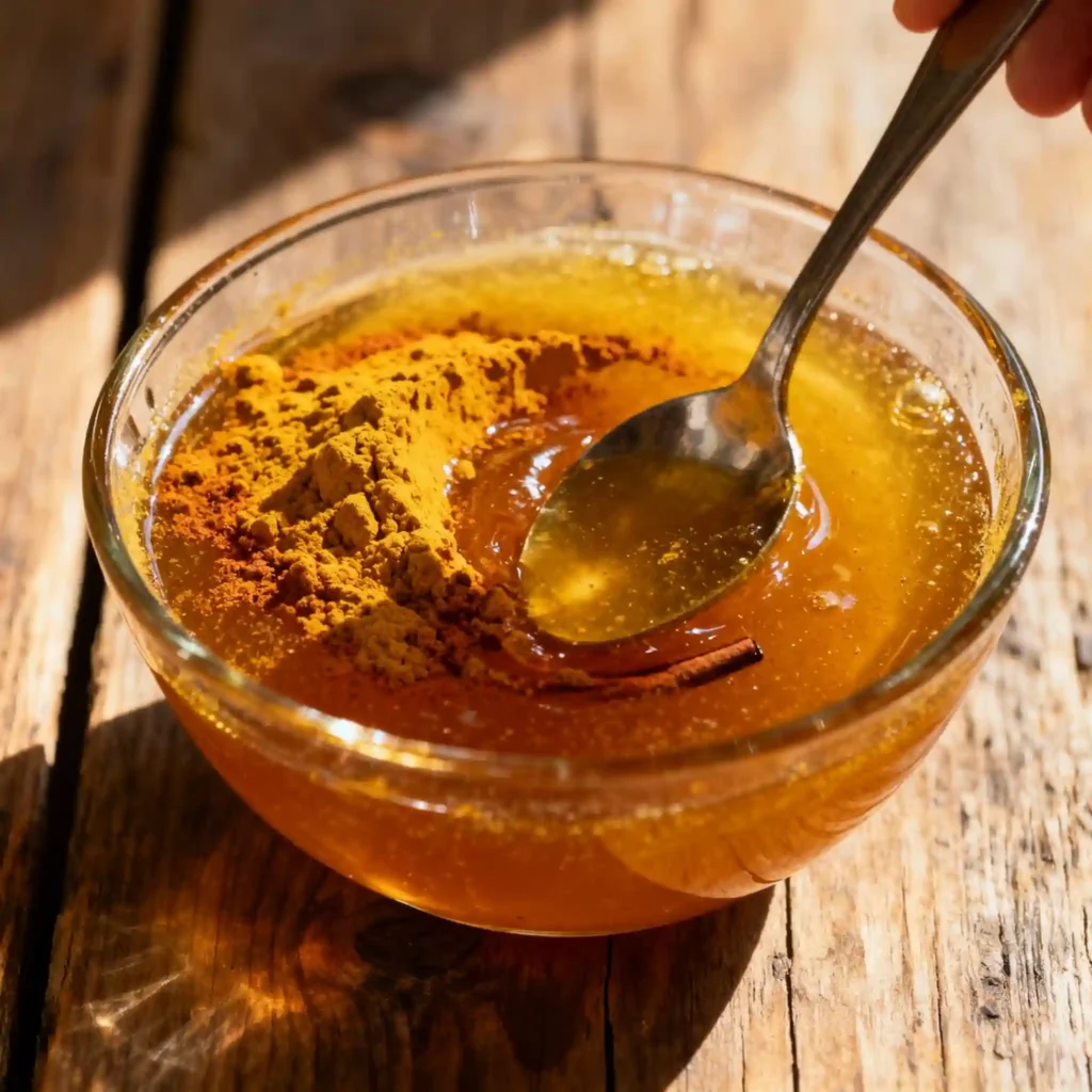Stirring homemade honey memory loss mixture