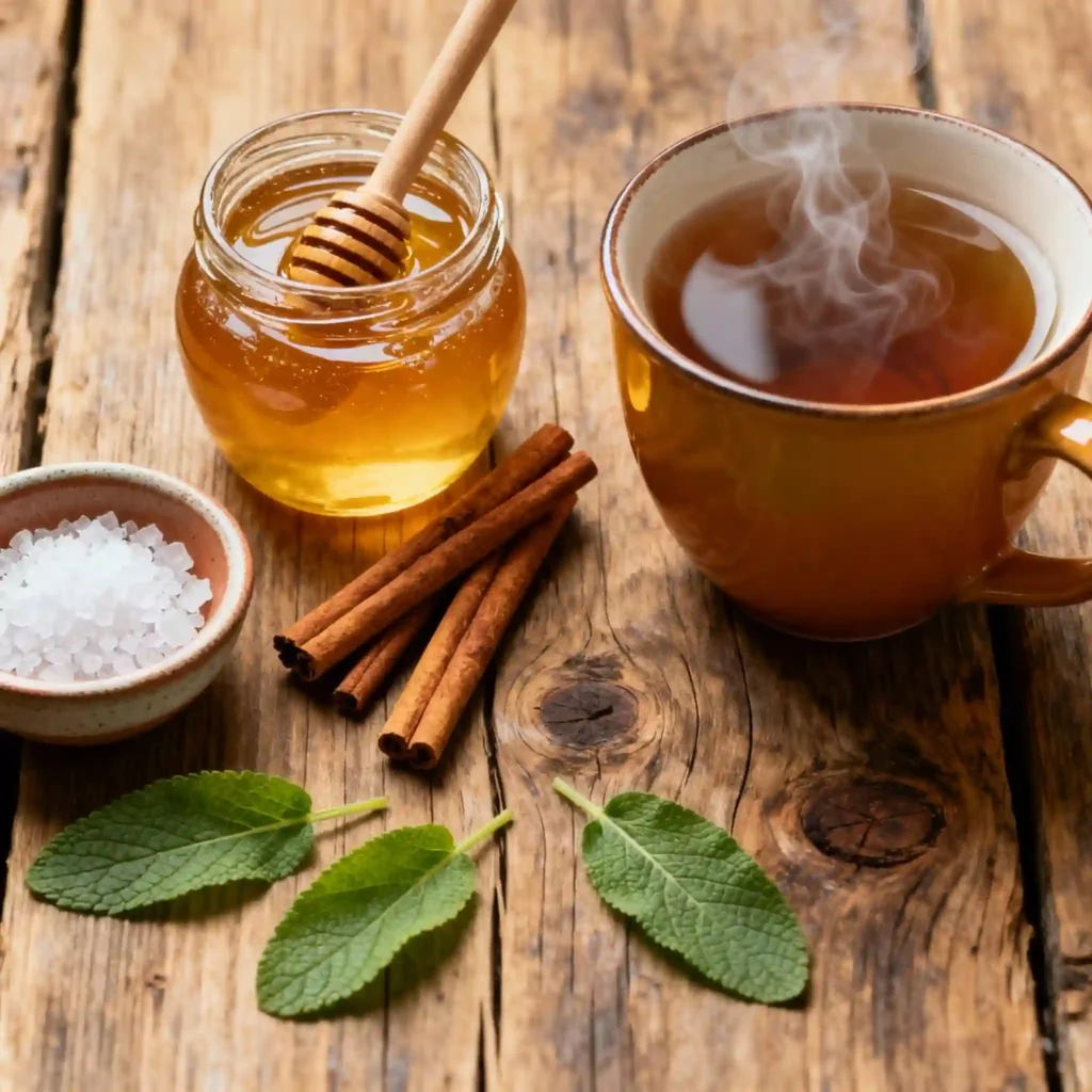 honey trick recipe ingredients flat lay