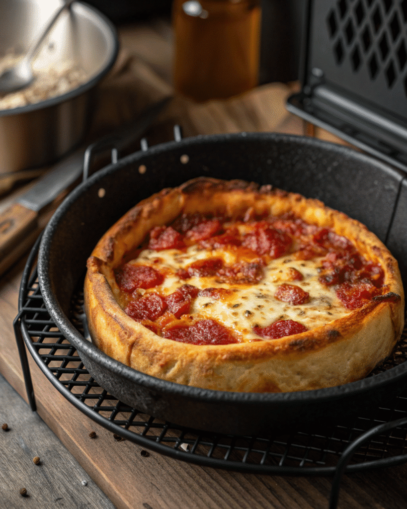 red baron deep dish singles air fryer pizza cooking