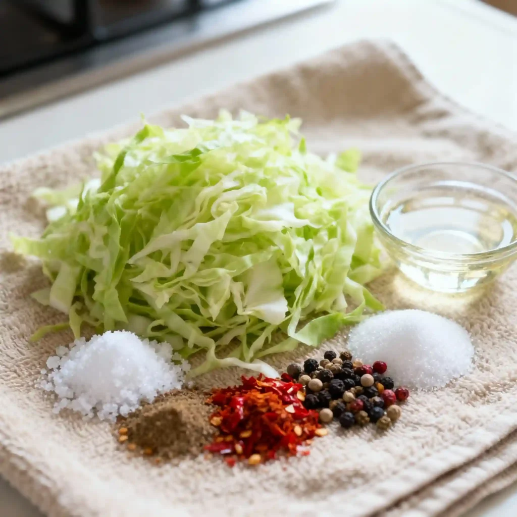 pickled cabbage canning ingredients