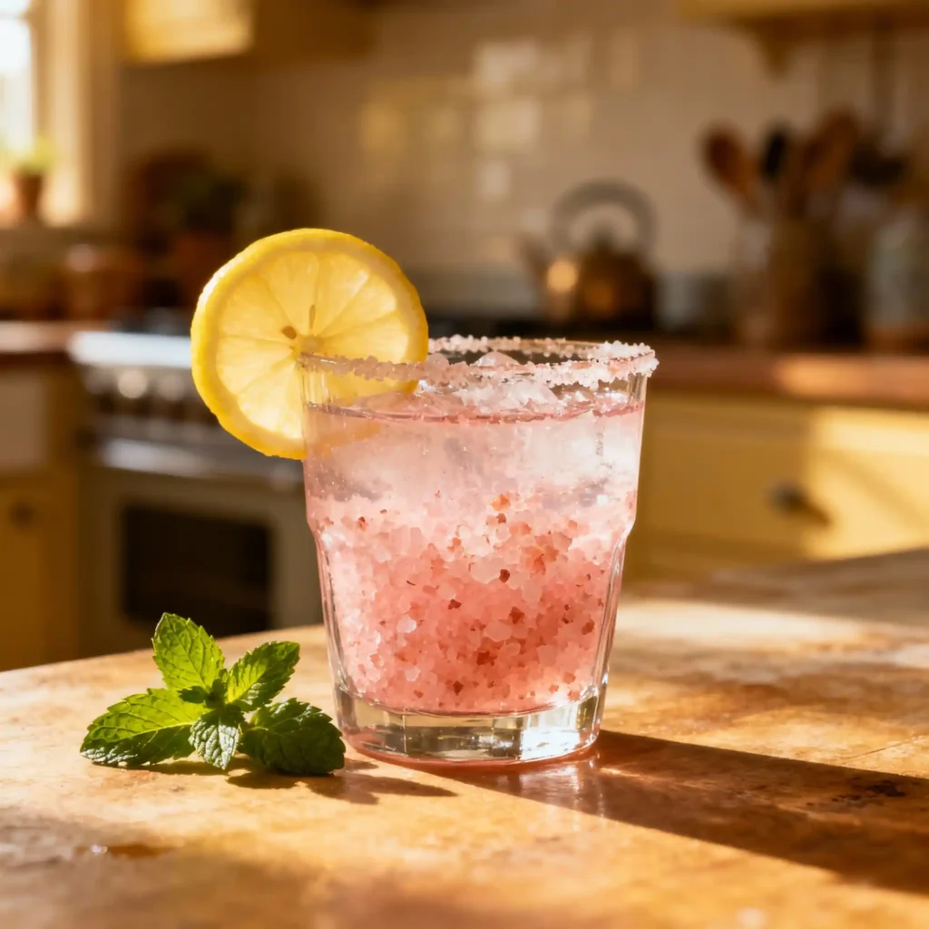 serving homemade closeup pink salt weight loss recipe for women