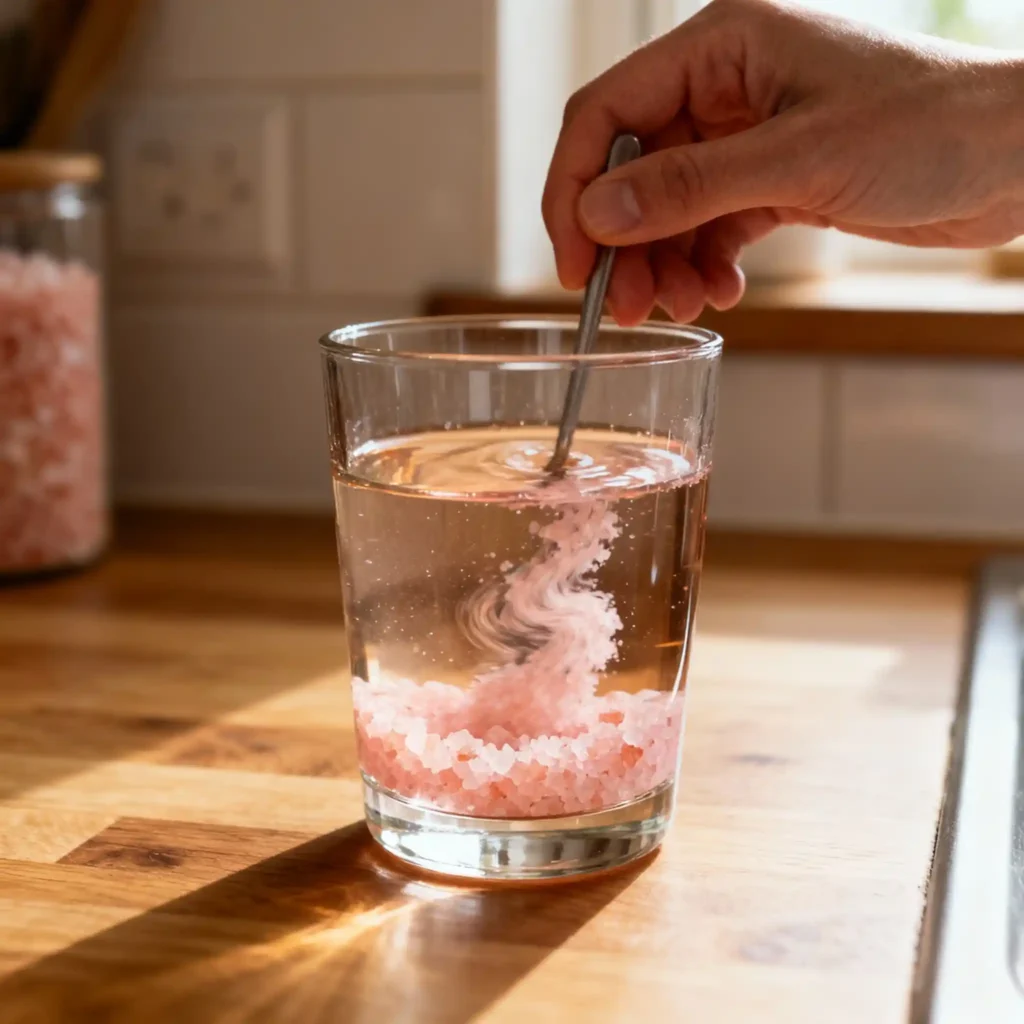 step by step homemade closeup pink salt weight loss recipe for women