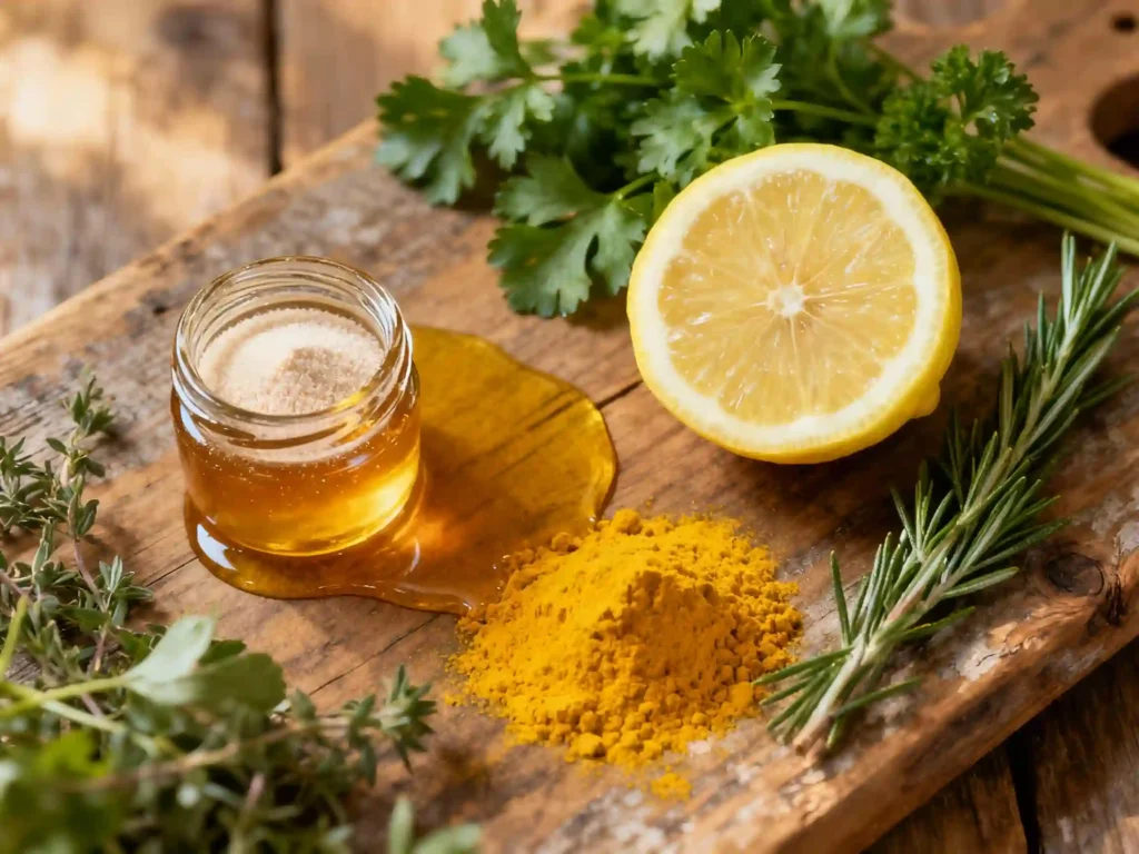 Ingredients for gelatin diet recipe breakfast drink