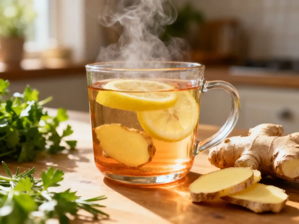 Fresh ginger for weight loss in warm water