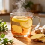 Fresh ginger for weight loss in warm water