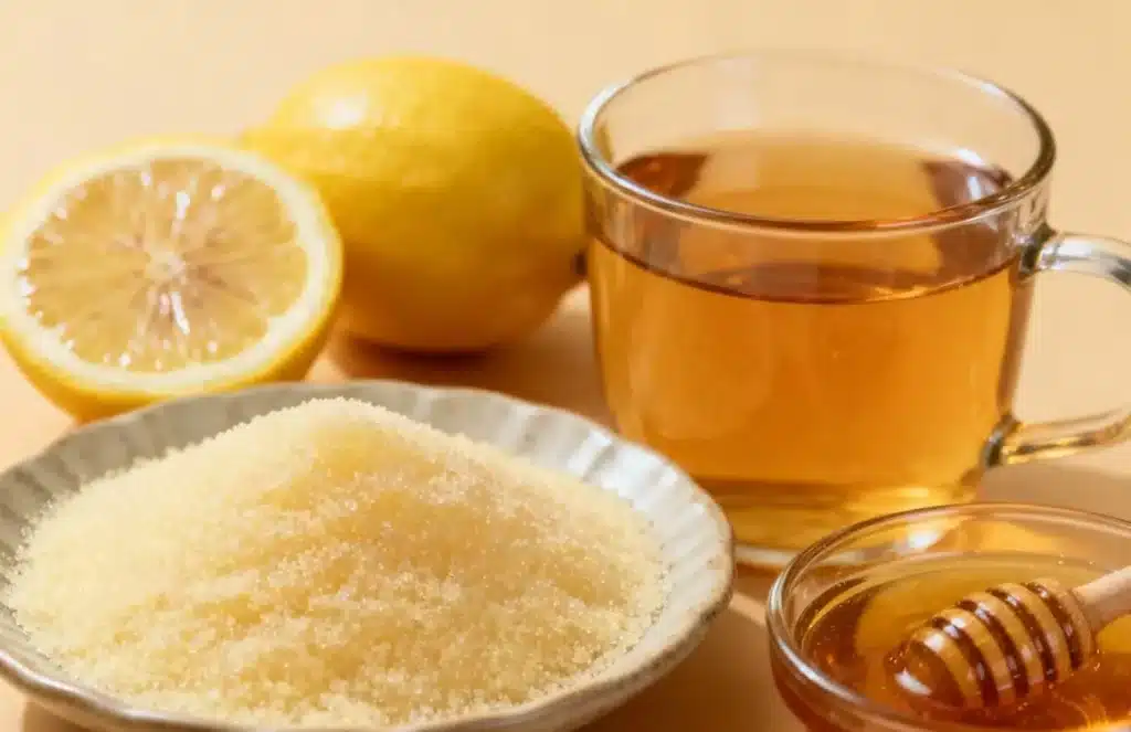  Close-up weight loss gelatin ingredients and recipe steps