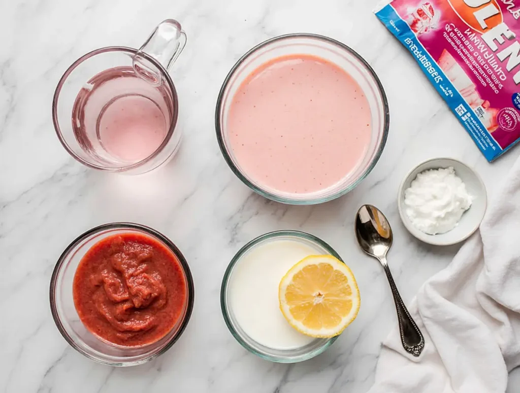 pink-gelatin-recipes-ingredients-on-marble