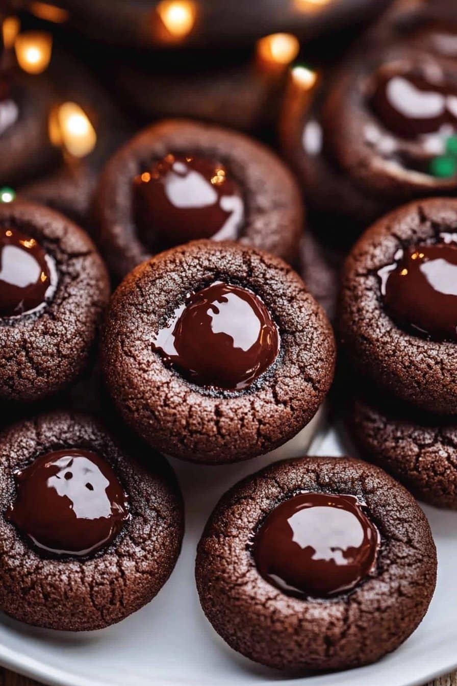 Chocolate Thumbprint Cookies
