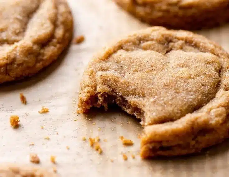 Chewy Pumpkin Snickerdoodle Cookies with cinnamon and pumpkin spice