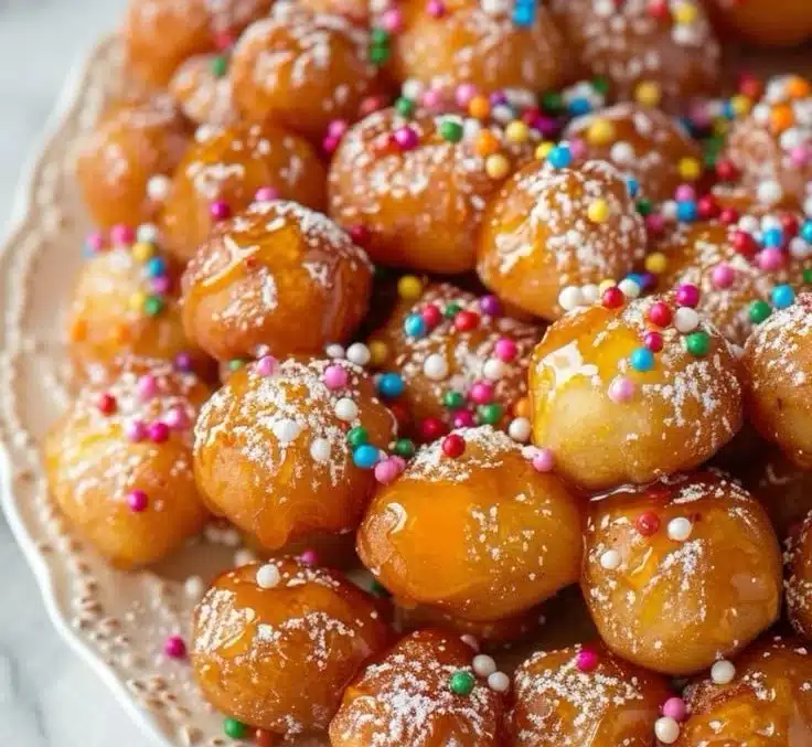Classic Struffoli - Traditional Italian Honey Balls Dessert