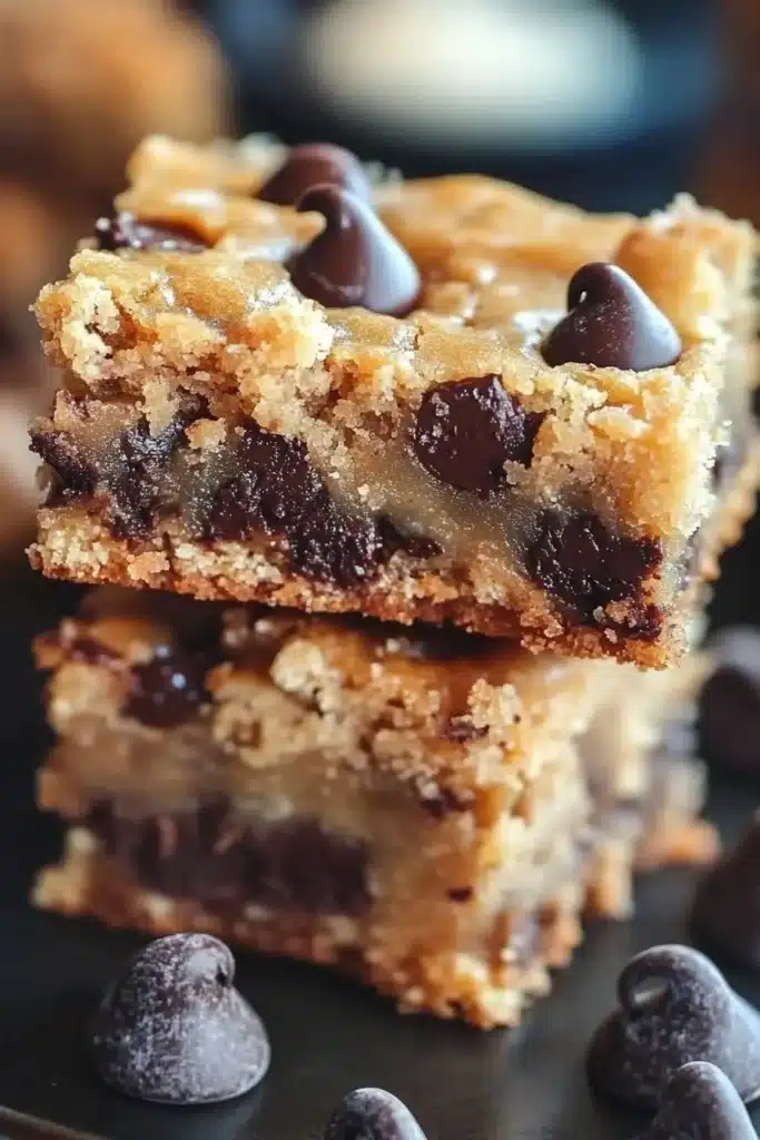 Coconut Toffee Chocolate Chip Cookie Bars 4 Current image: Coconut toffee chocolate chip cookie bars on a plate with a bite taken out