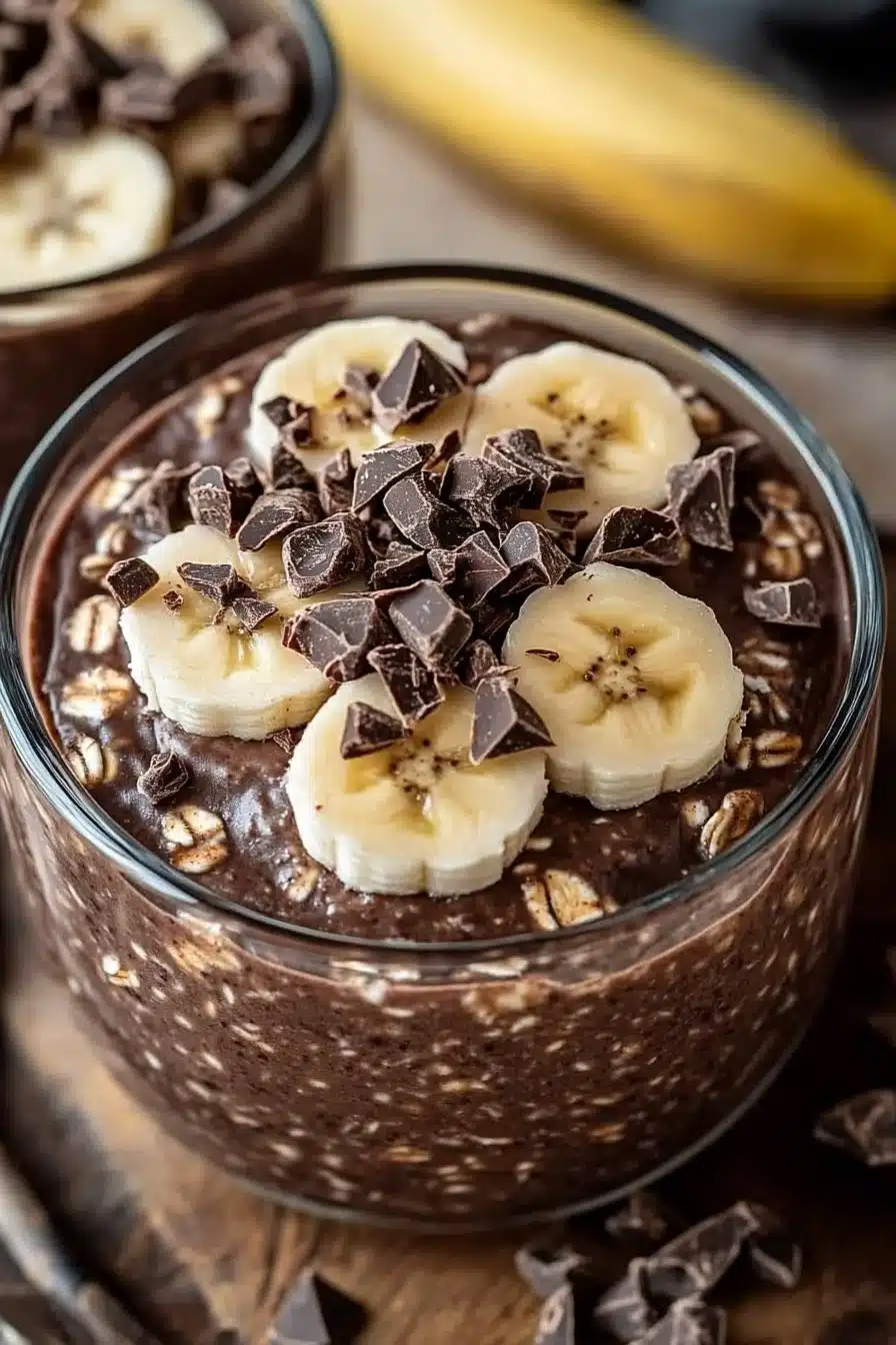 Creamy Chocolate Banana Overnight Oats