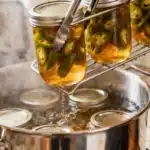 water bath canning candied jalapeños boiling jars