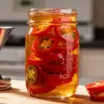 ow-to-can-candied-jalapenos mason jar golden syrup