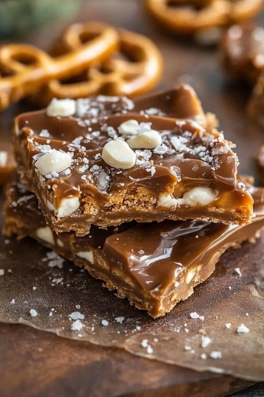 Salted Caramel Pretzel Bark 6 Salted Caramel Pretzel Bark
