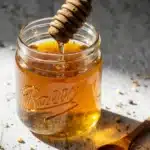what is raw honey jar with dipper and pollen