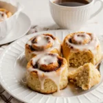 serving soft gooey homemade cinnamon rolls