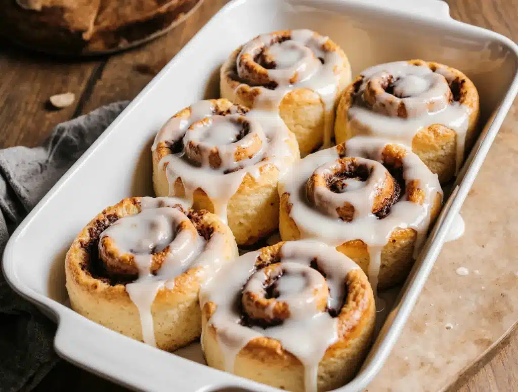 soft gooey homemade cinnamon rolls fresh from oven