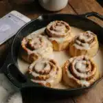 Viral-TikTok-Cinnamon-Rolls-Heavy-Cream: Gooey Shortcut Hack Everyone Loves 10 Viral-TikTok-cinnamon-rolls-heavy-cream in a pan