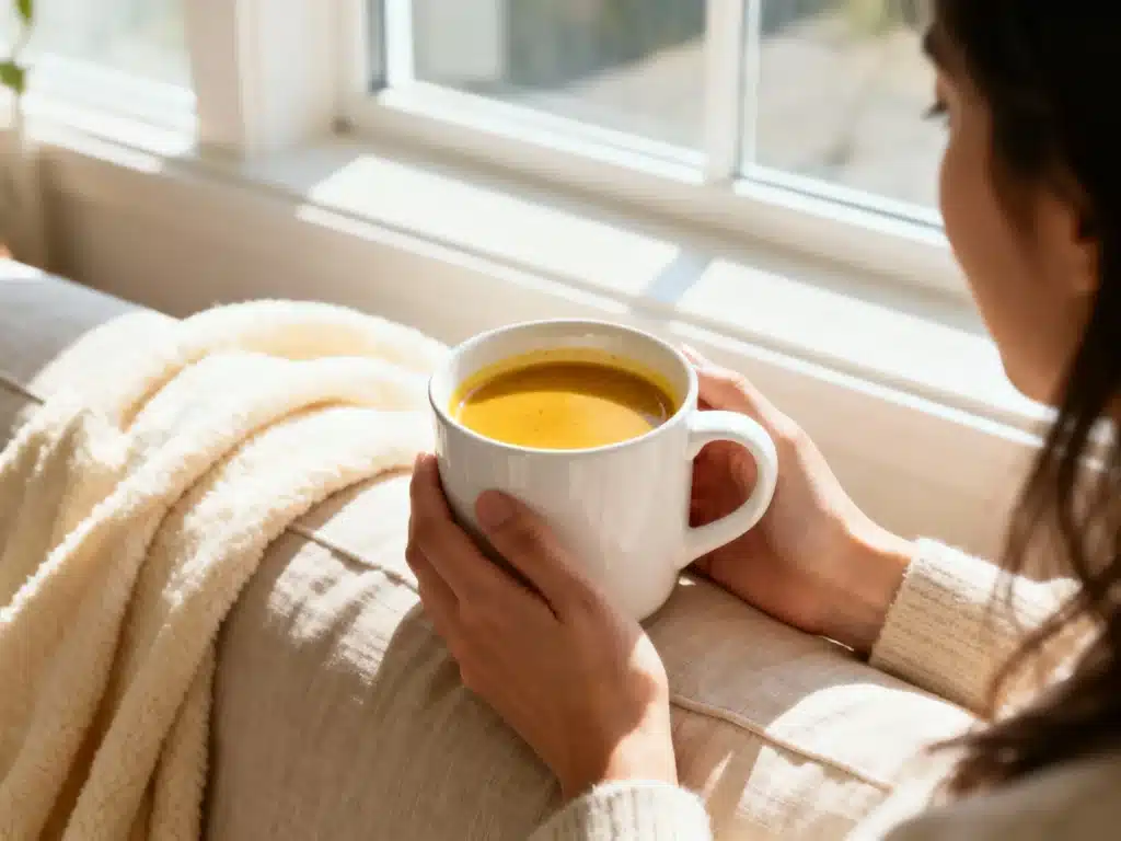 Pepper Trick For Neuropathy Recipe: 5 Powerful Steps to Natural Relief 11 woman enjoying pepper trick for neuropathy recipe warm drink for natural nerve pain relief